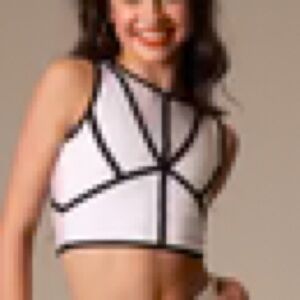 Kids Black and White Dance Crop Top